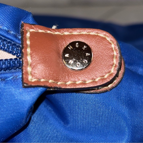 HEXAGONA PARIS POP Shoulder Tote Bag Cowhide Leather and Nylon - Picture 13 of 15